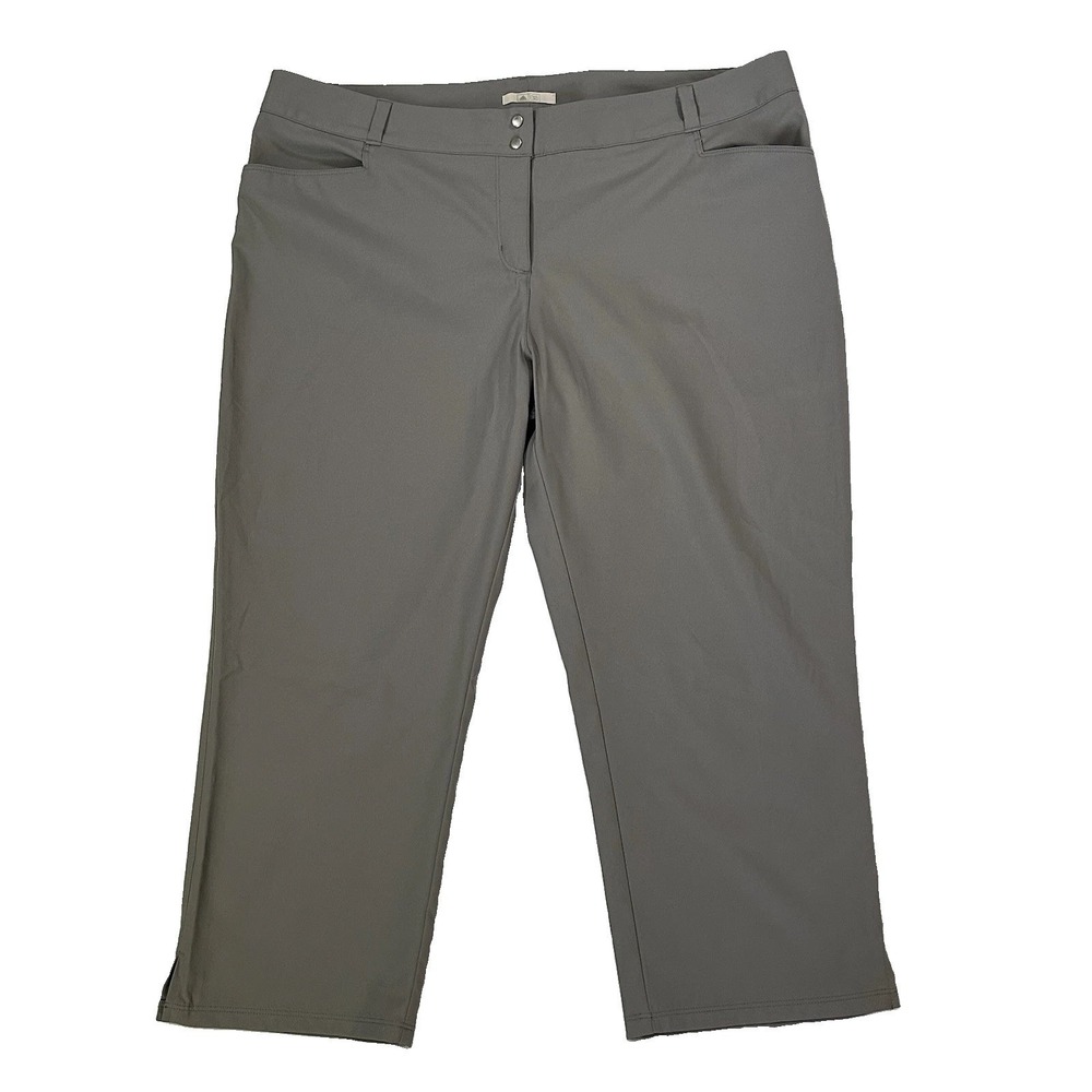 Adidas Mid-Rise Performance Golf Capris - Women's 16 - Grey Stretch